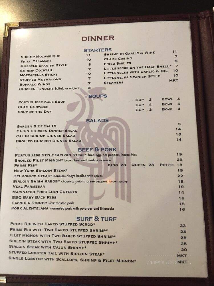 Barcellos Family Restaurant - Tiverton, RI menu_pic