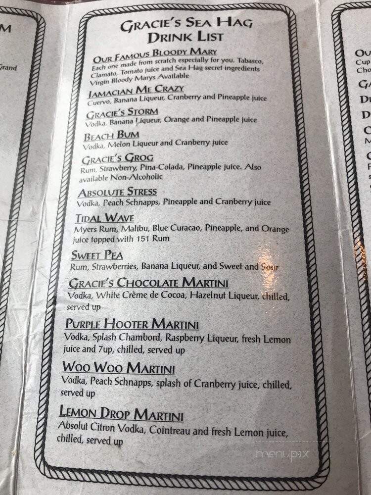 Gracie's Sea Hag - Depoe Bay, OR menu_pic