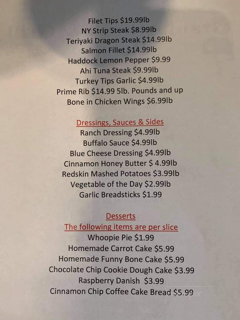 Granite Steak & Grill - Rochester, NH menu_pic