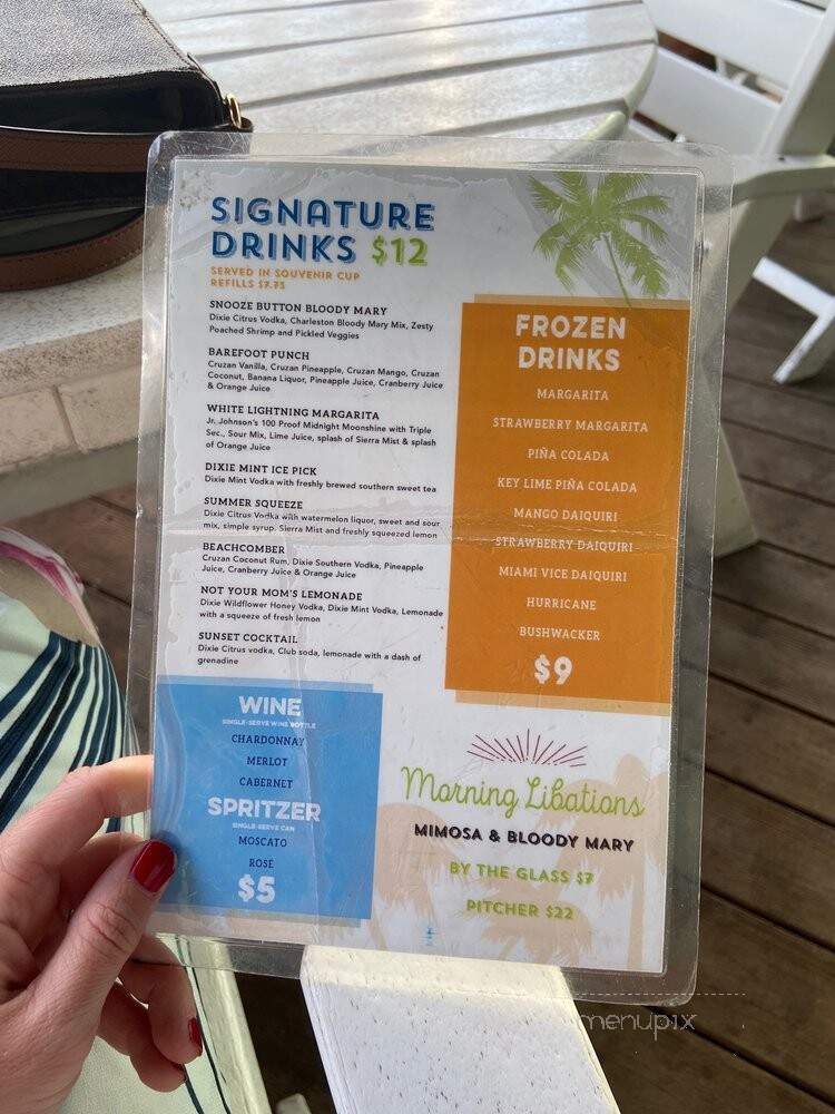 Barefoot Beach Club - Panama City Beach, FL menu_pic