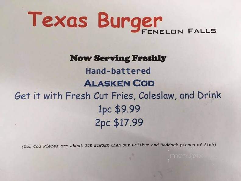 Texas Burger & Pizza - Fenelon Falls, ON