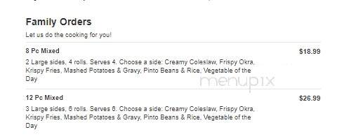 Hartz Chicken Buffet - Phenix City, AL menu_pic