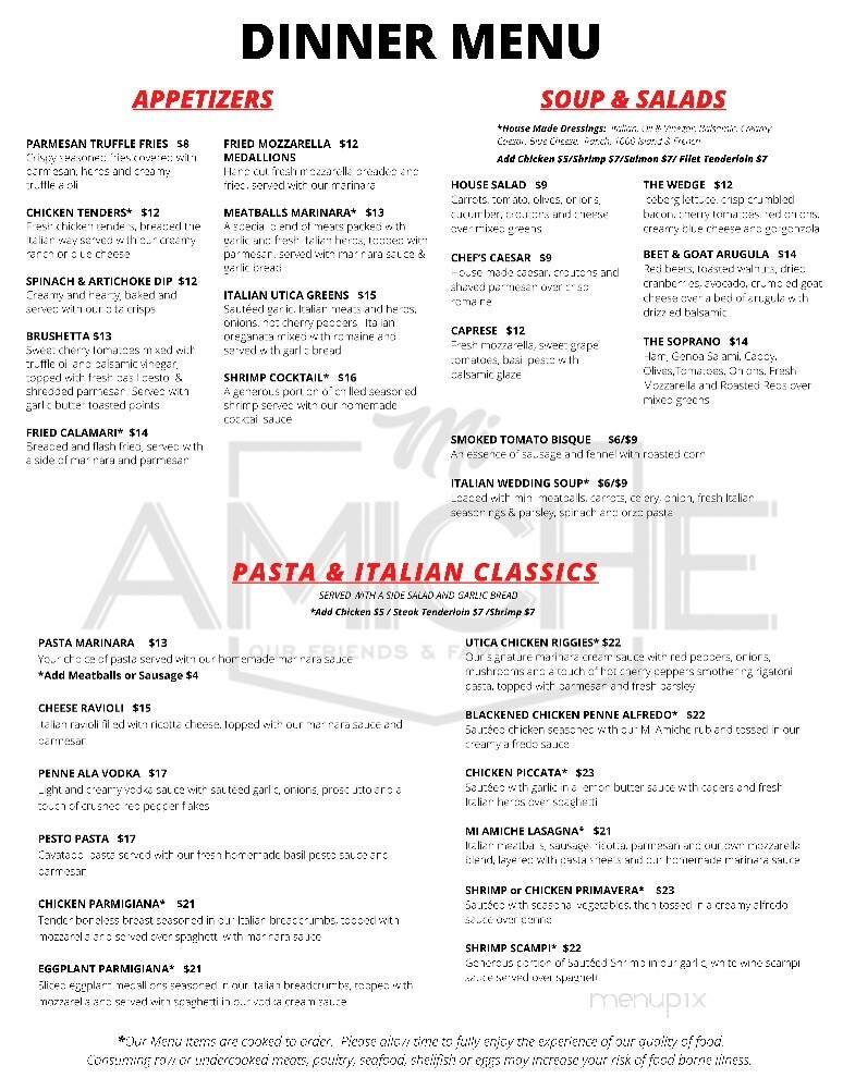 Mi Amiche - Mooresville, NC menu_pic