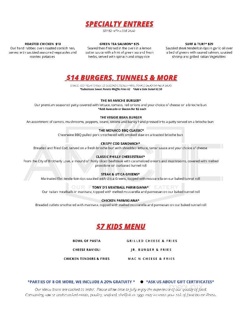 Mi Amiche - Mooresville, NC menu_pic