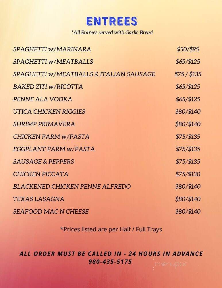 Mi Amiche - Mooresville, NC menu_pic