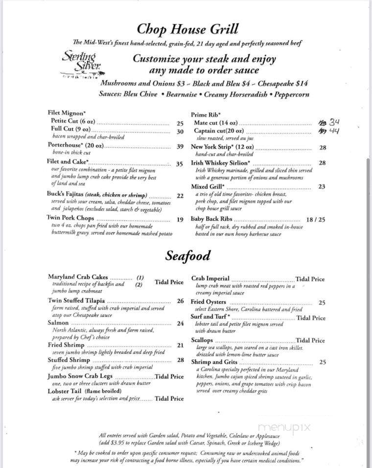 Buck's Restaurant - Rising Sun, MD menu_pic
