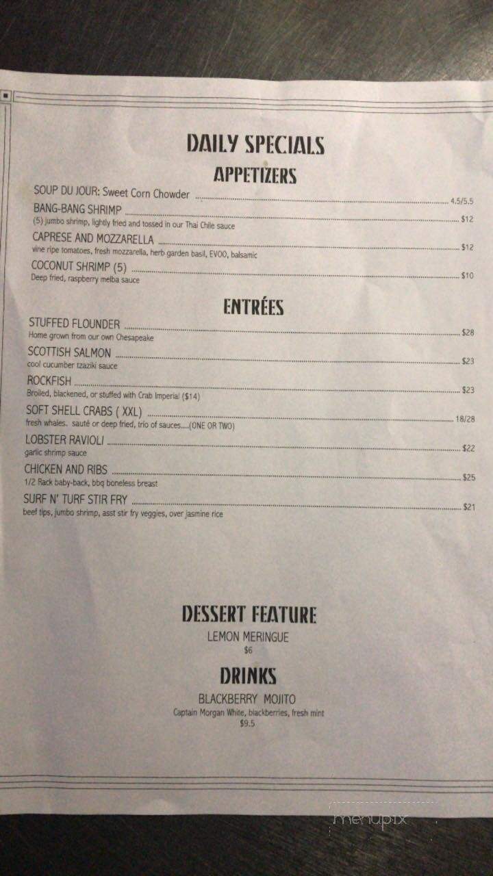 Buck's Restaurant - Rising Sun, MD menu_pic