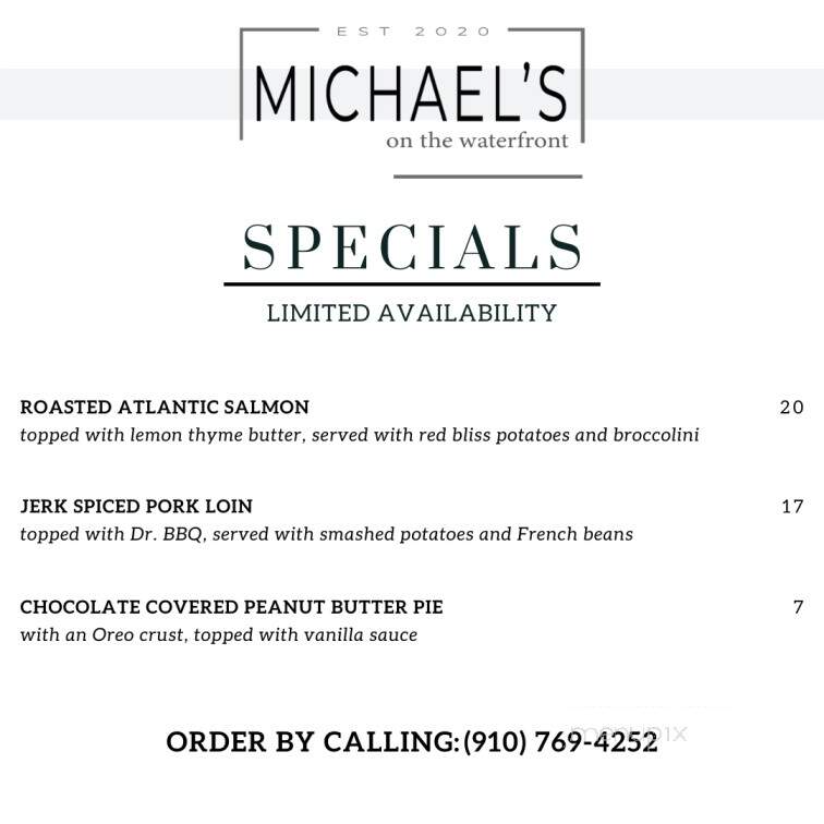 Michael's on the Waterfront - Wilmington, NC menu_pic