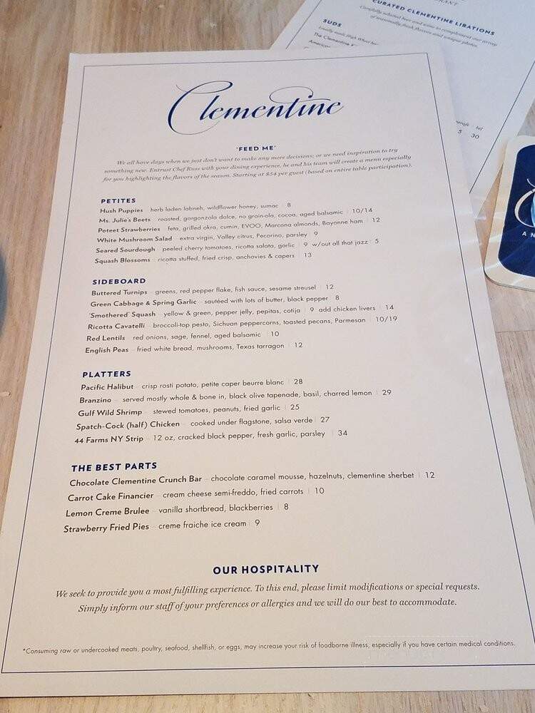 Clementine San Antonio - Castle Hills, TX menu_pic