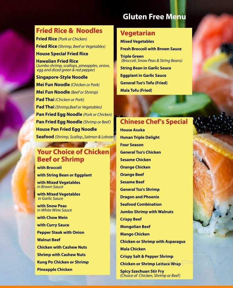 Asuka - West Chester, PA menu_pic