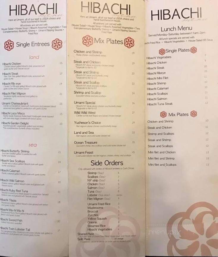 Umami: Sushi Lounge and Grill Fusion - Conway, AR menu_pic