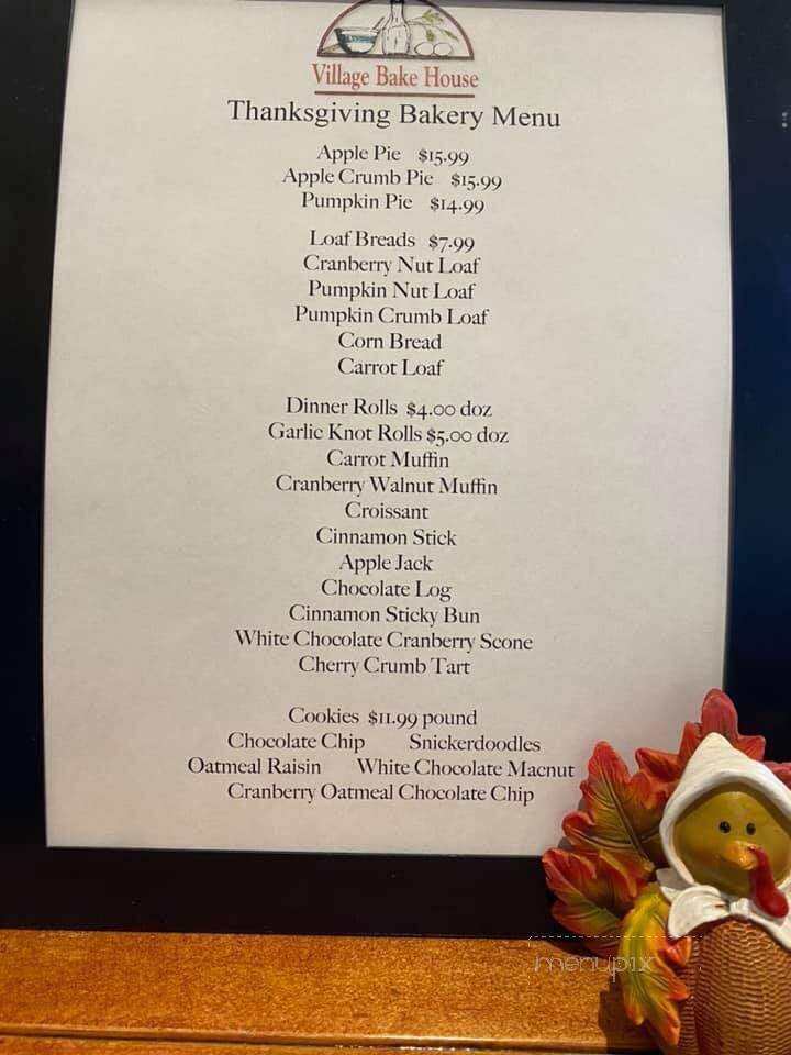 Village Bake House - Niantic, CT menu_pic