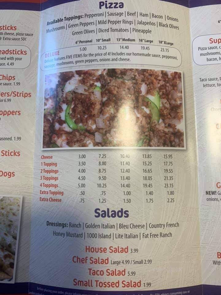 Sarah's Pizza - Lewisburg, OH menu_pic