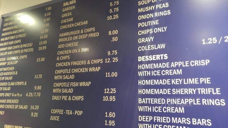 Olde Yorke Fish & Chips - Toronto, ON menu_pic
