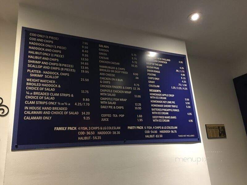 Olde Yorke Fish & Chips - Toronto, ON menu_pic