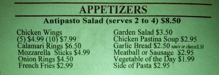 Guido's Italian Restaurant - Spring Hill, FL menu_pic