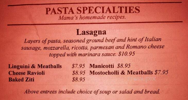 Guido's Italian Restaurant - Spring Hill, FL menu_pic
