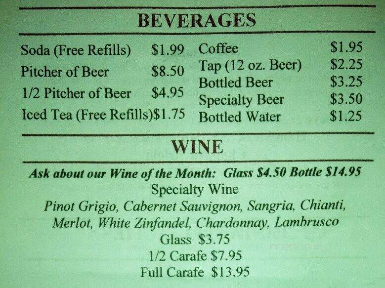 Guido's Italian Restaurant - Spring Hill, FL menu_pic
