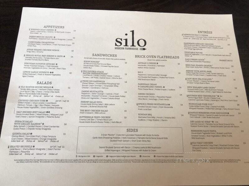 Silo Modern Farmhouse - Lenexa, KS menu_pic