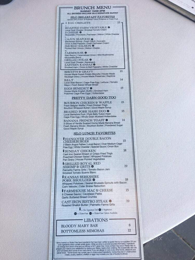 Silo Modern Farmhouse - Lenexa, KS menu_pic