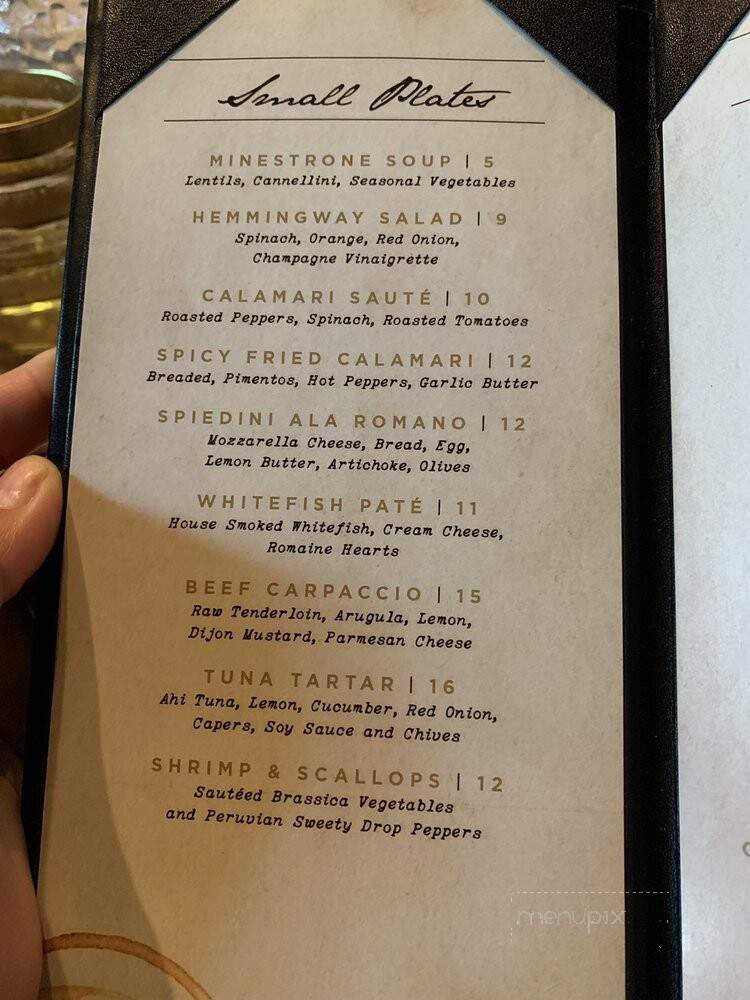 The Hemingway Room - Rochester, MI menu_pic