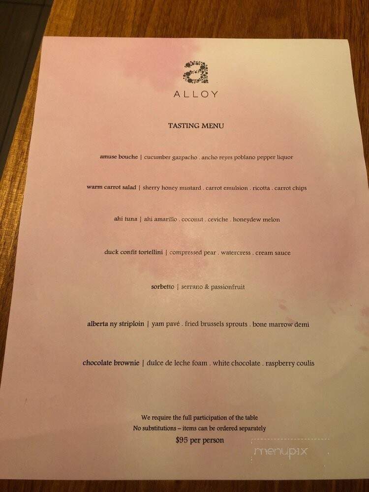 Alloy - Calgary, AB menu_pic