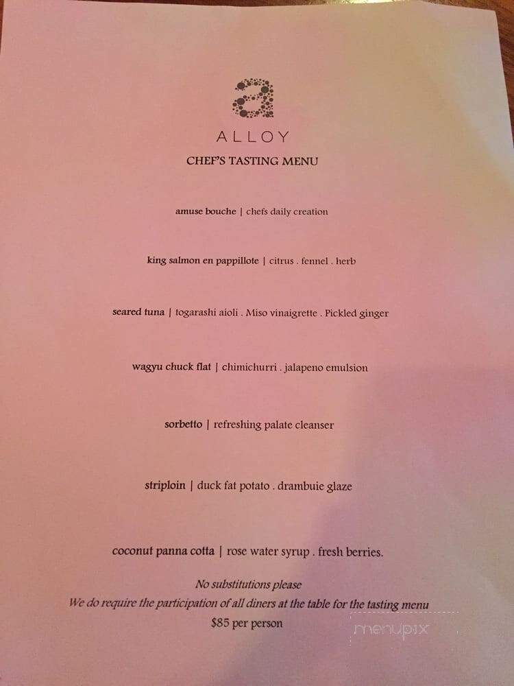 Alloy - Calgary, AB menu_pic
