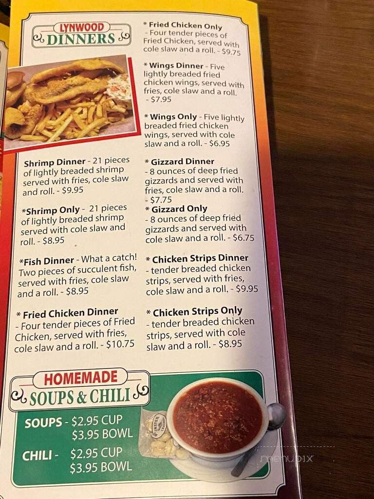 Lynwood Bar - Marysville, MI menu_pic