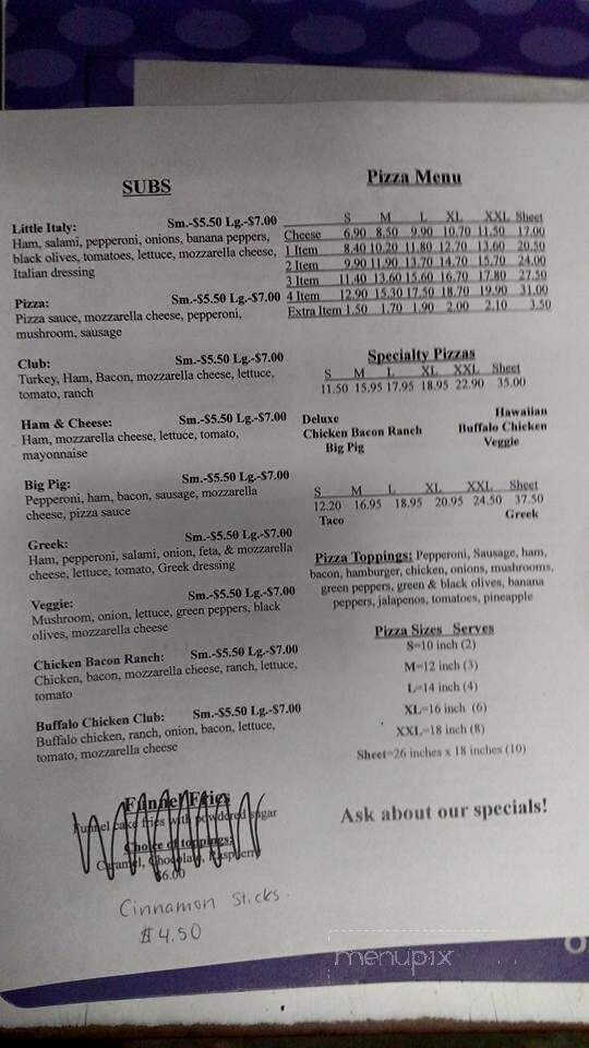 Shortstop Drive Thru - Ashtabula, OH menu_pic