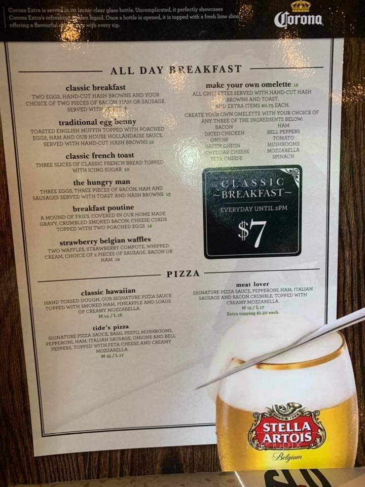 Tidewaters Pub & Grill - Delta, BC menu_pic