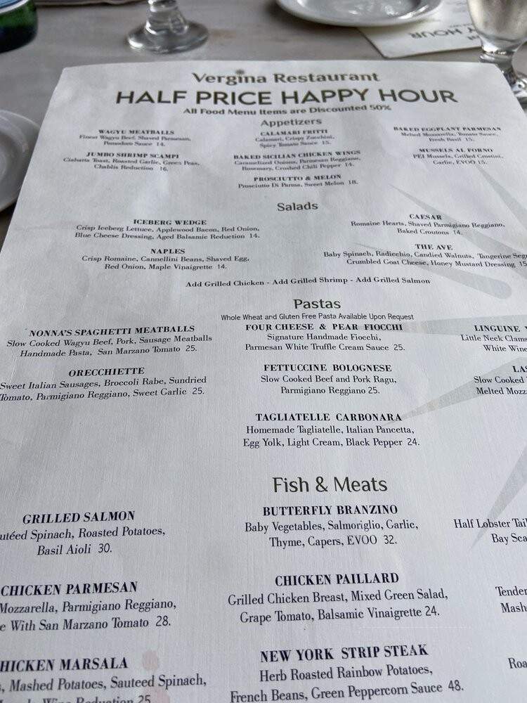 Vergina On Fifth Avenue - Naples, FL menu_pic