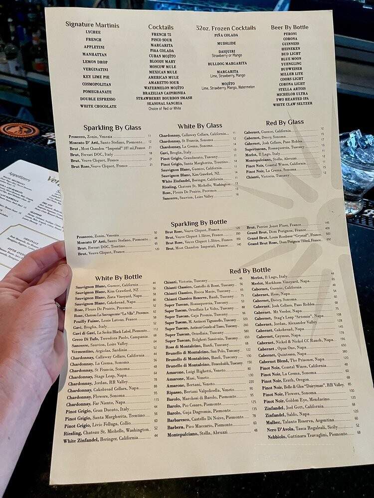 Vergina On Fifth Avenue - Naples, FL menu_pic