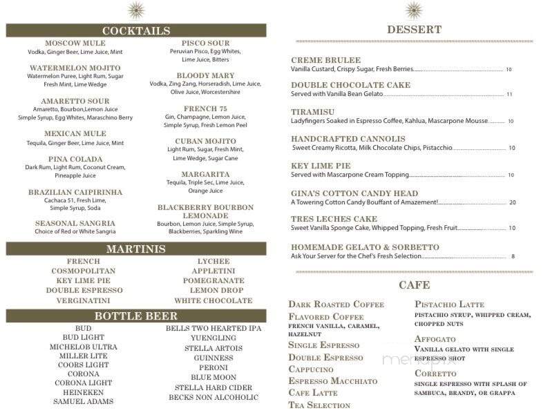 Vergina On Fifth Avenue - Naples, FL menu_pic