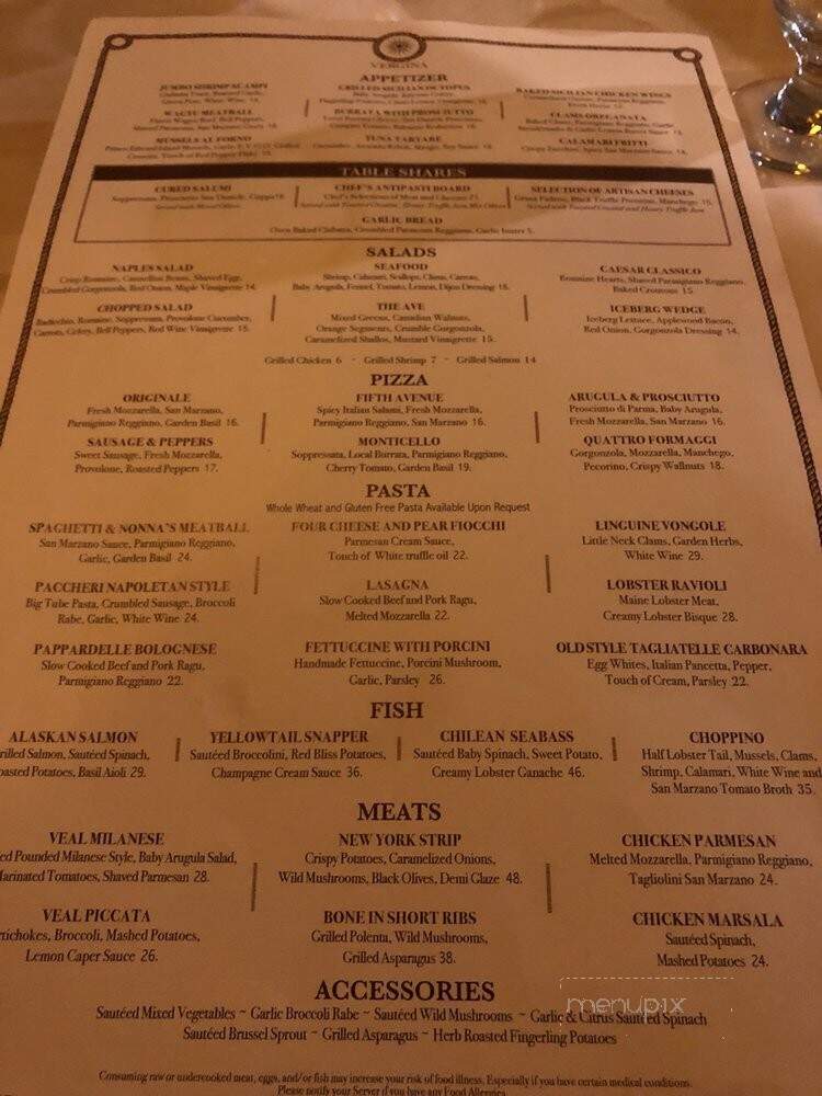 Vergina On Fifth Avenue - Naples, FL menu_pic