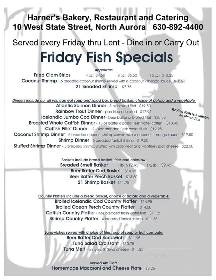 Harner's Bakery Restaurant - North Aurora, IL menu_pic