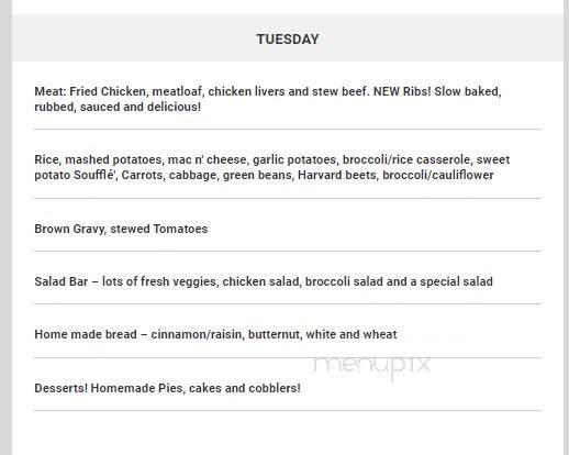 Miller's Bread Basket - Blackville, SC menu_pic