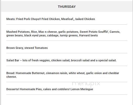 Miller's Bread Basket - Blackville, SC menu_pic