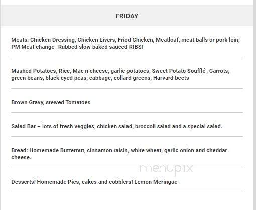 Miller's Bread Basket - Blackville, SC menu_pic