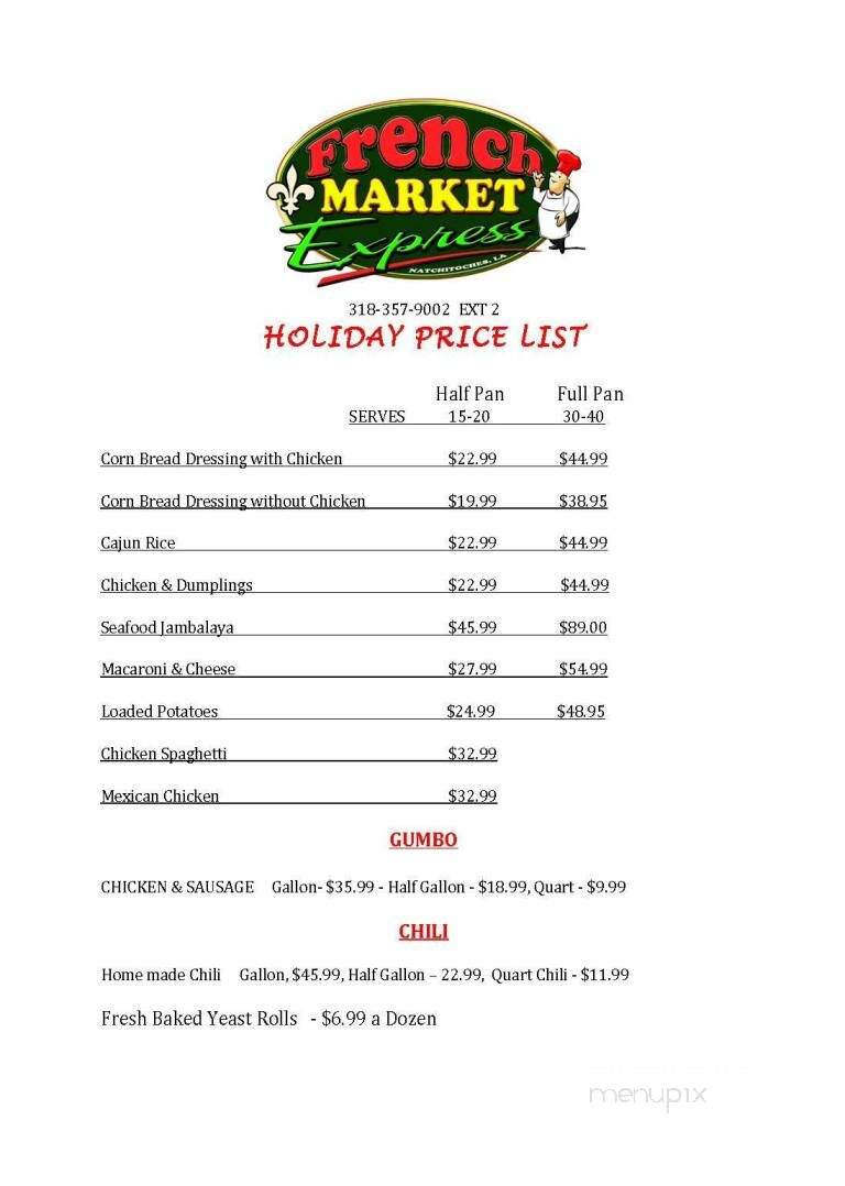 French Market Express - Natchitoches, LA menu_pic