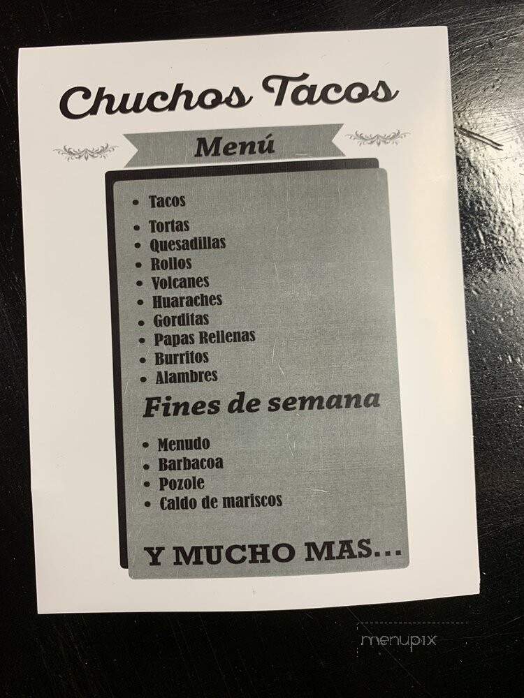 Chuchos Tacos - Greenacres, FL menu_pic