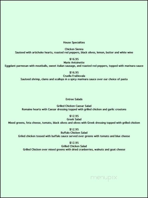 Aquilante's Bistro & Tavern - West Warwick, RI menu_pic