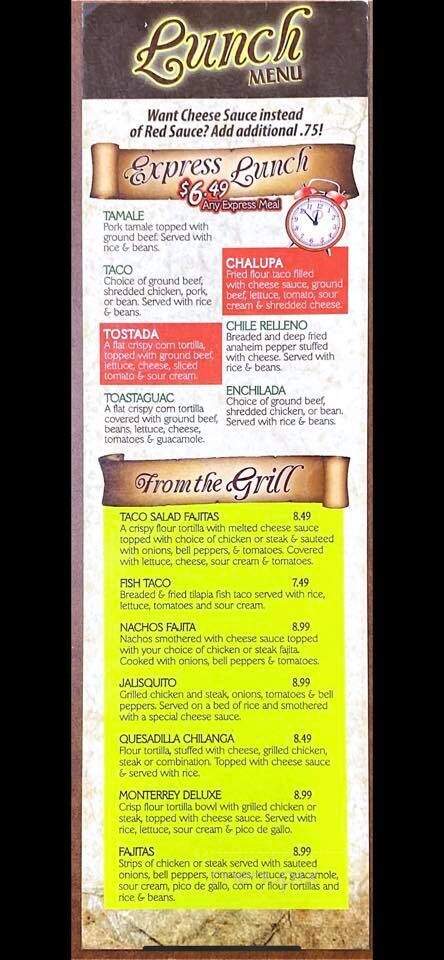 El Charro Mexican Restaurant - Lebanon, MO menu_pic