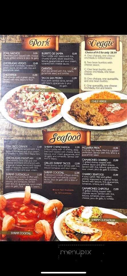 El Charro Mexican Restaurant - Lebanon, MO menu_pic