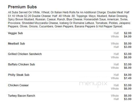 Byrne Dairy Stores - Phelps, NY menu_pic