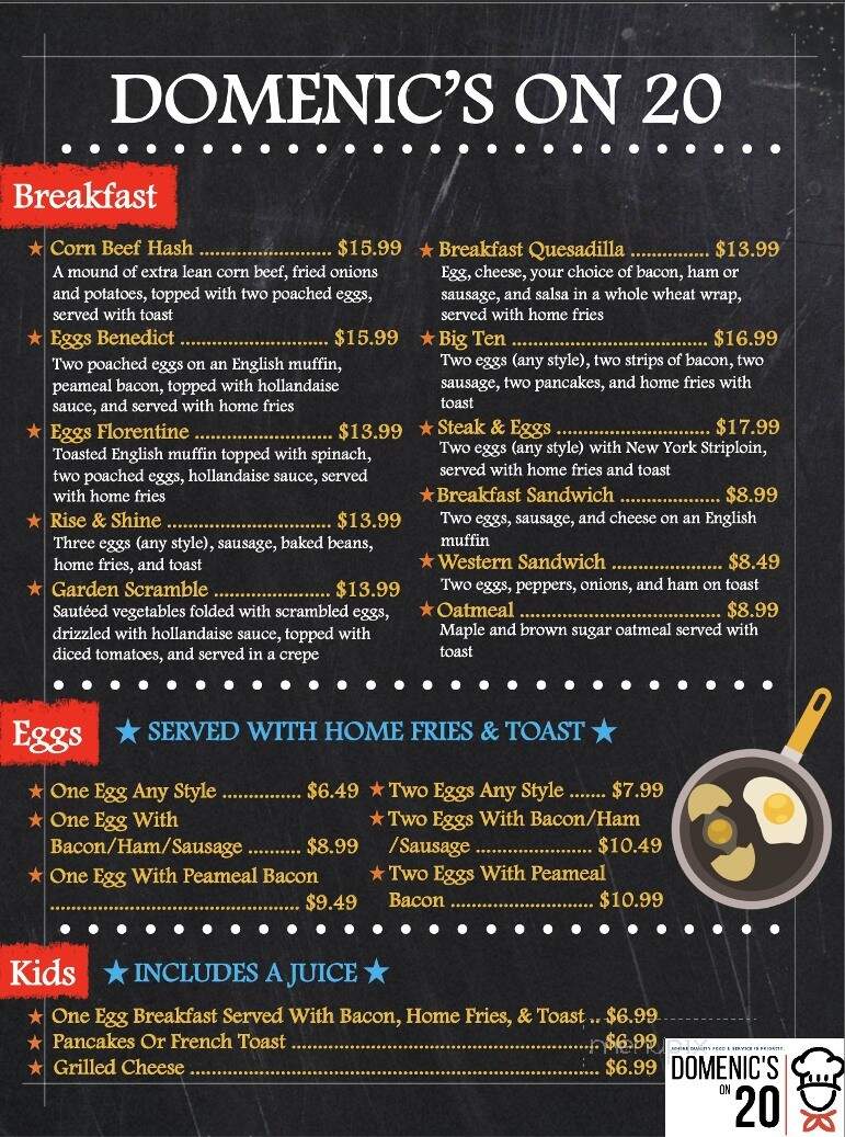 Domenic's On 20 - Fonthill, ON menu_pic
