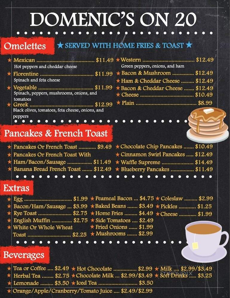 Domenic's On 20 - Fonthill, ON menu_pic