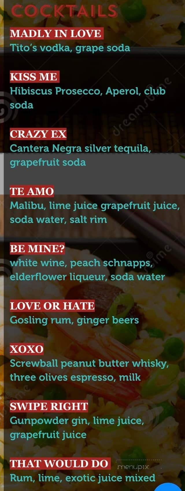 Meiji Asian Cuisine - North Oxford, MA menu_pic