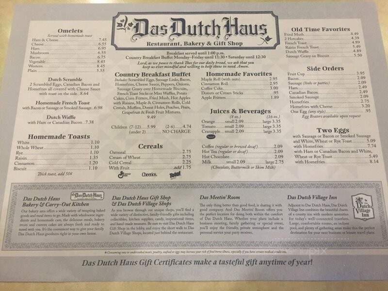 Das Dutch Haus Restaurant - Columbiana, OH