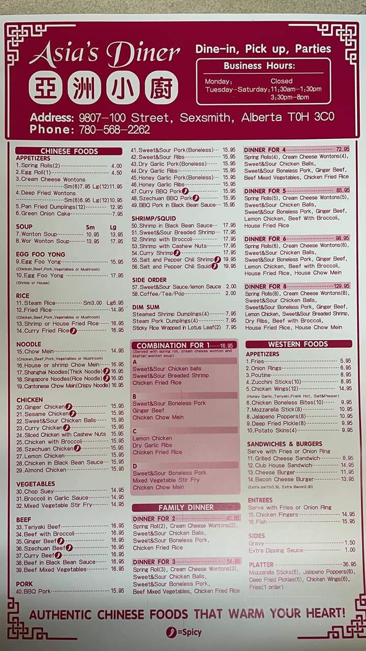 Asia's Diner - Sexsmith, AB