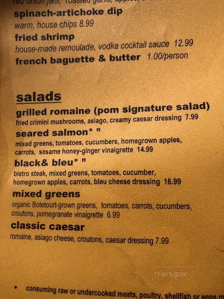 Pomegranate Restaurant & Gathering Place - Troutville, VA menu_pic